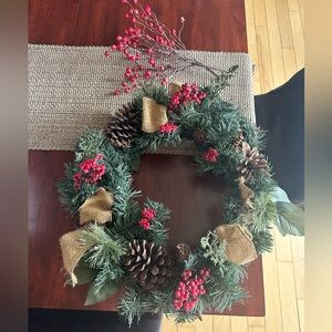18” Decorative Christmas Wreath